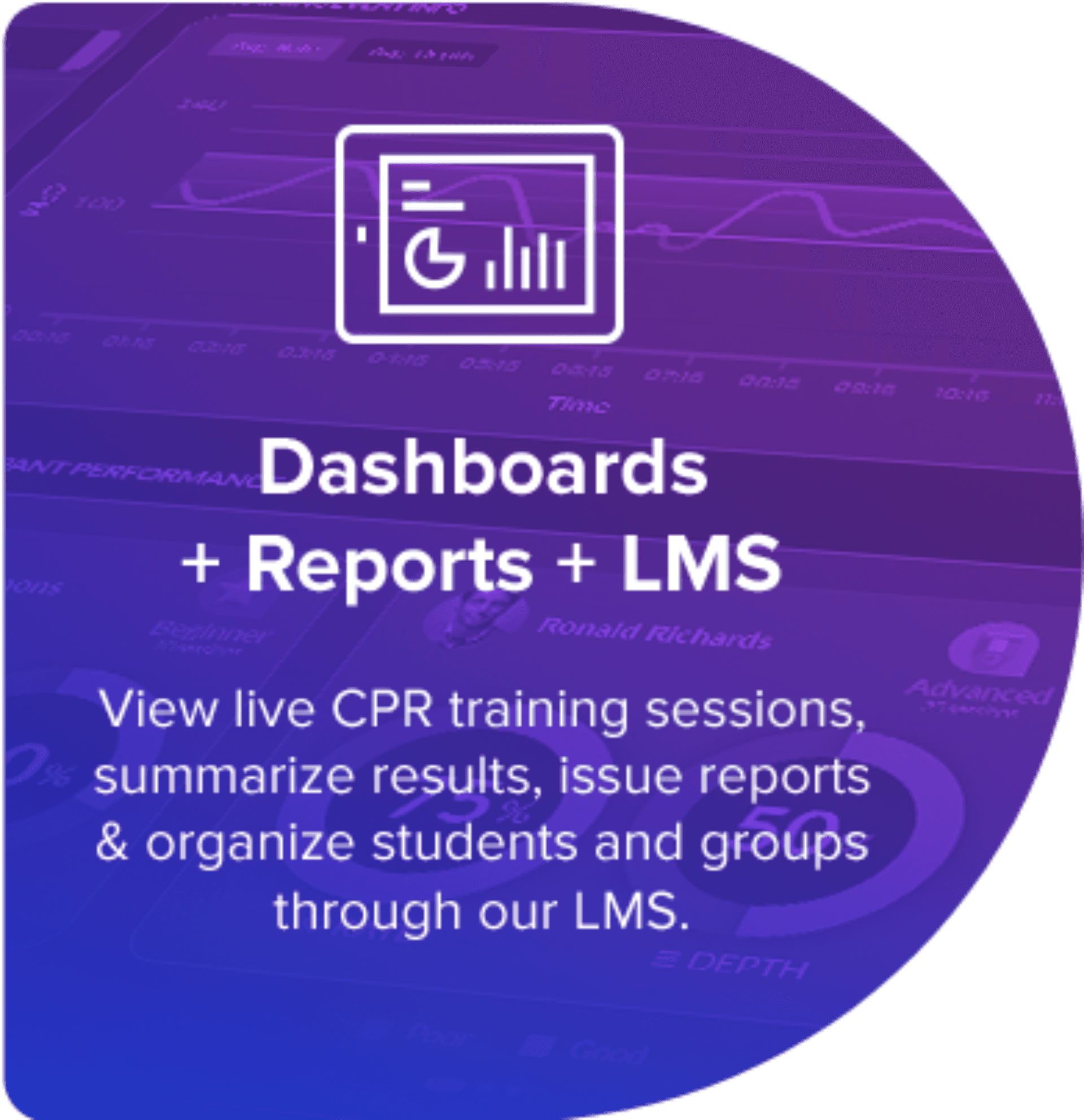 Relay Response app showing CPR data and a live training event