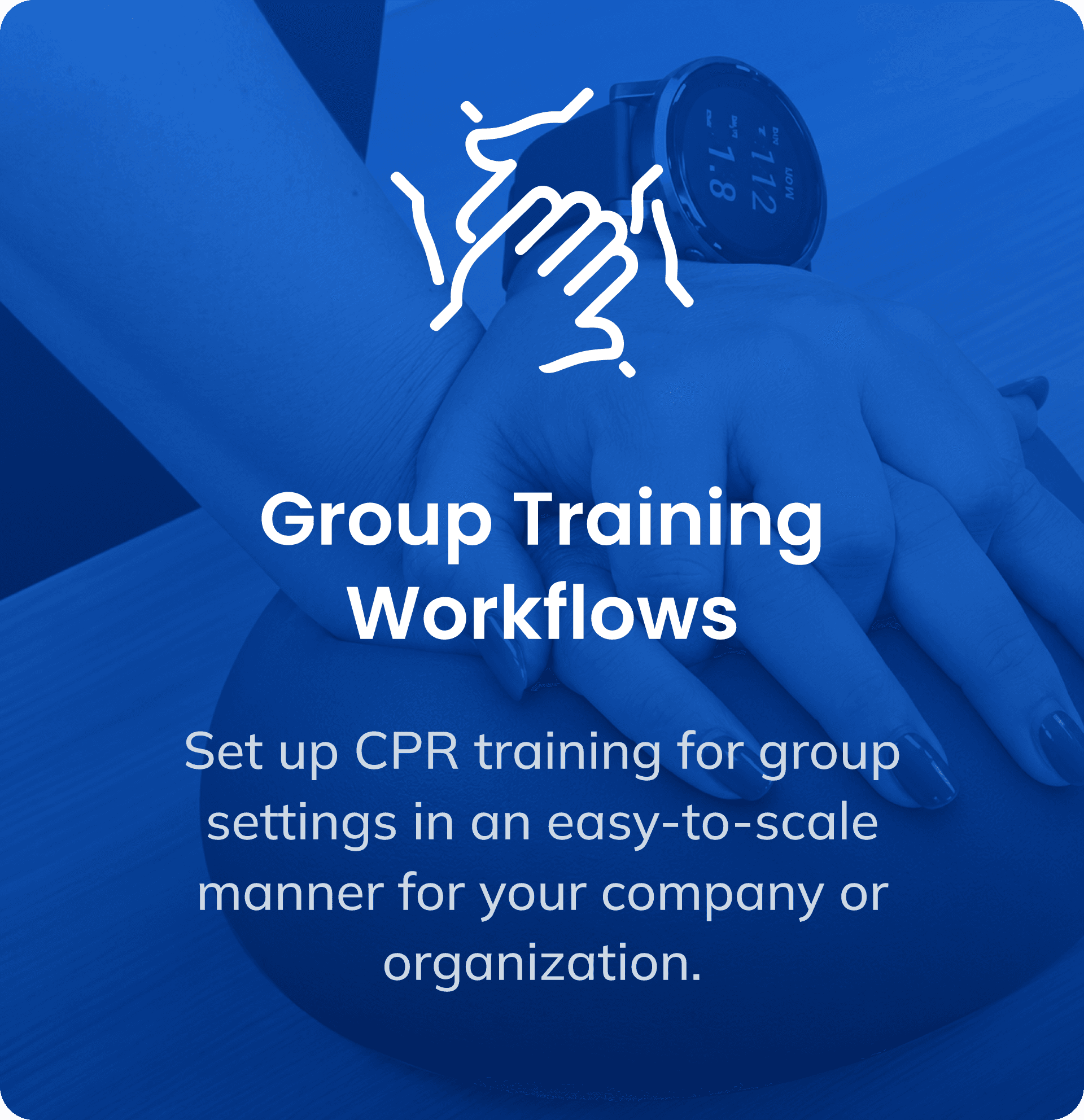 Relay Response app showing CPR data and a live training event
