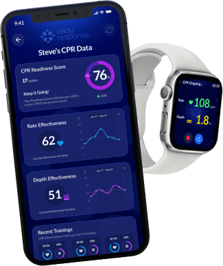 Relay Response app rewards on phone and watch